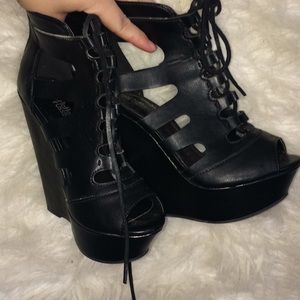 Charlotte Russe Strappy Black Heels